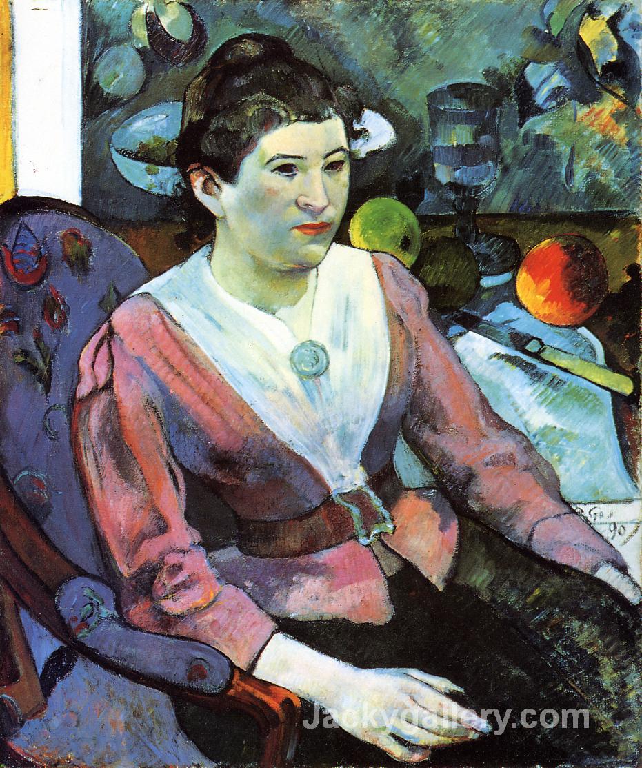 Portrait of a Woman with Cezanne Still Life by Paul Gauguin paintings reproduction